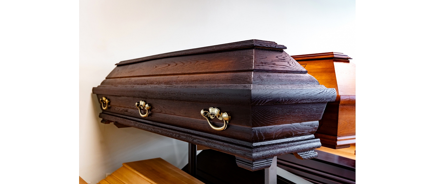 Funeral accessories, coffin